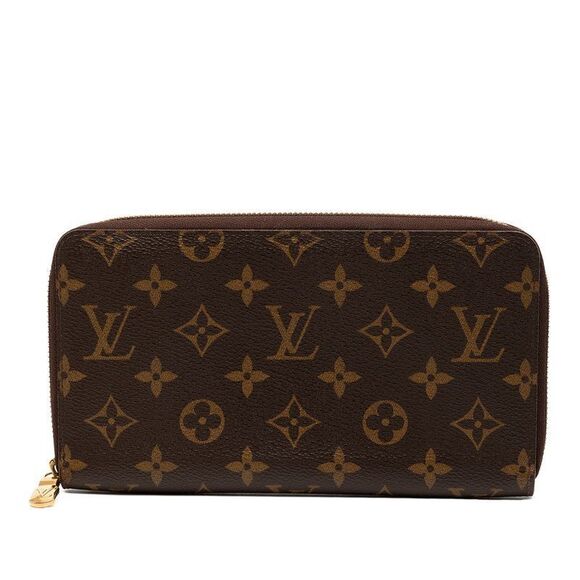 Louis Vuitton Monogram Zippy Organizer M62581 Brown PVC Leather Women's Louis - Picture 1 of 7